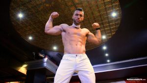 Maskurbate Unmasked live professional male stripper Junior Montreal Stock bar stage muscled body sexy athletic young dude big thick dick 001 gay porn sex gallery pics video photo 300x169 - Maskurbate Zack jerks his massive cock to a huge explosion of cum