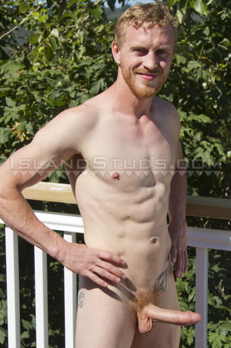 IslandStuds Bearded redhead ginger sexy handsome Mike smooth ripped body firm bubble butt huge eight 8 inch foreskin uncut cock 004 gay porn sex gallery pics - Bearded sexy handsome Mike has a smooth ripped body, firm bubble butt and huge 8 inch foreskined uncut cock