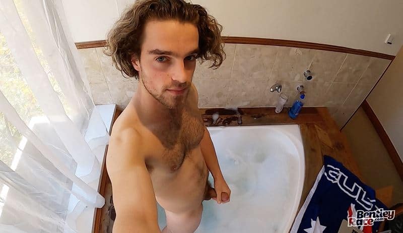 Young hairy hunk 21 year old Reece Anderson hot bath tub jerk off 014 gay porn pics - Young hairy hunk 21 year old Reece Anderson returns for a hot bath tub jerk off