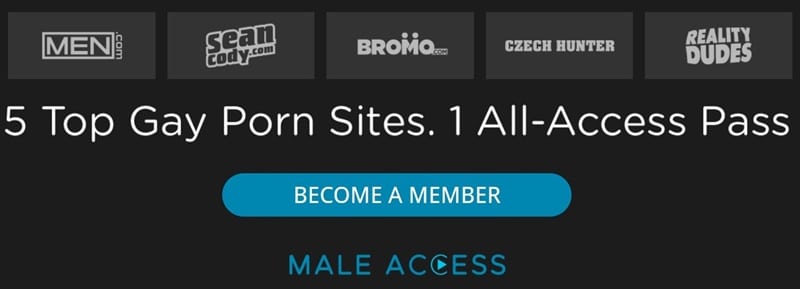 5 hot Gay Porn Sites in 1 all access network membership vert 1 - Horny muscle top Malik Delgaty’s massive raw cock barebacking bearded hunk Olivier Robert at Men