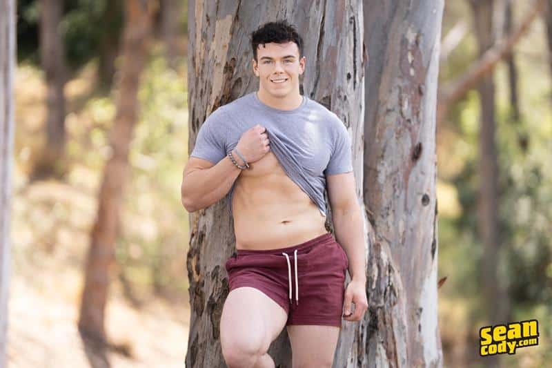 Hot young muscle stud Sean Cody Clark Reid wanks thick 7 inch dick spraying cum all over six pack abs 5 gay porn image - Hot young muscle stud Sean Cody Clark Reid wanks his thick 7 inch dick spraying cum all over his six pack abs